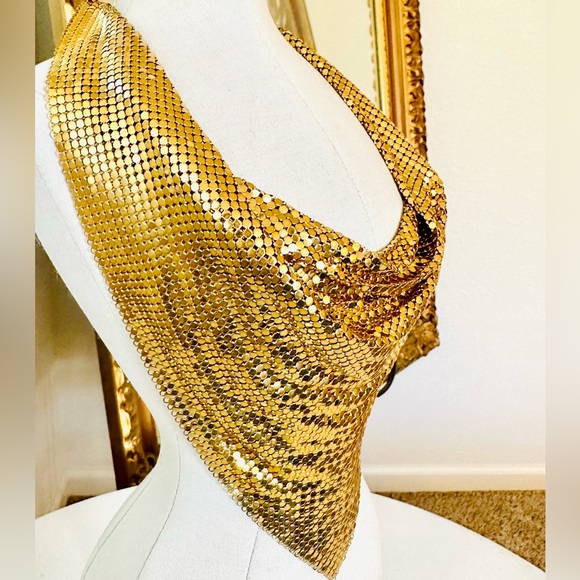 🔥 RARE VINTAGE MESH WHITING DAVIS BIB NECKLACE - Picture 12 of 17